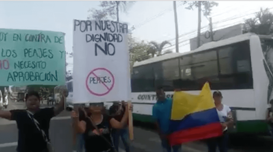Protesta peajes en Urabá