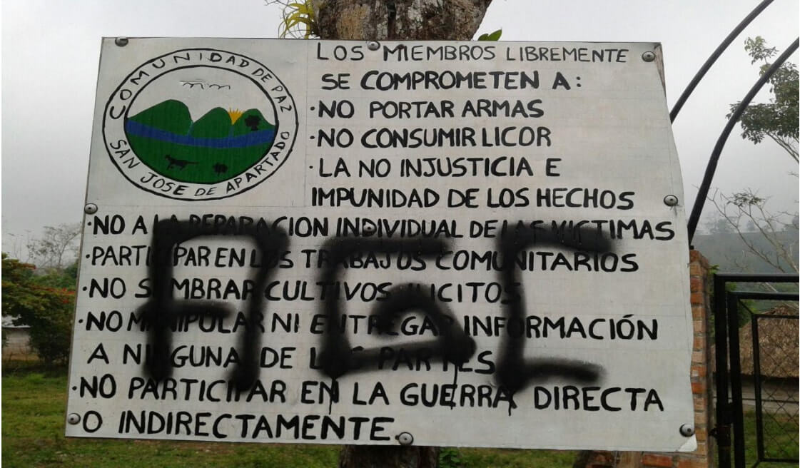 Paramilitares en San José de Apartadó