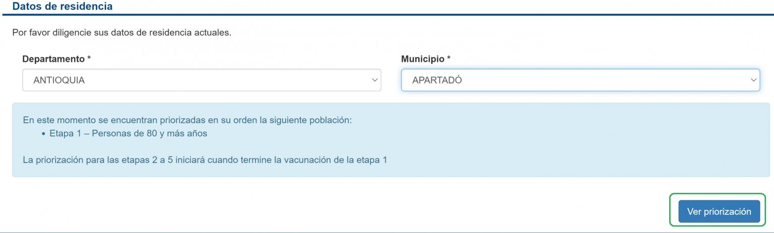 Conozca cómo consultar su priorización de Vacunación